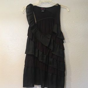 ❄️4/$15 Torrid Black Ruffle Top Size 0